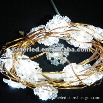 Aurora LED battery copper string light for festival decoration with shape
